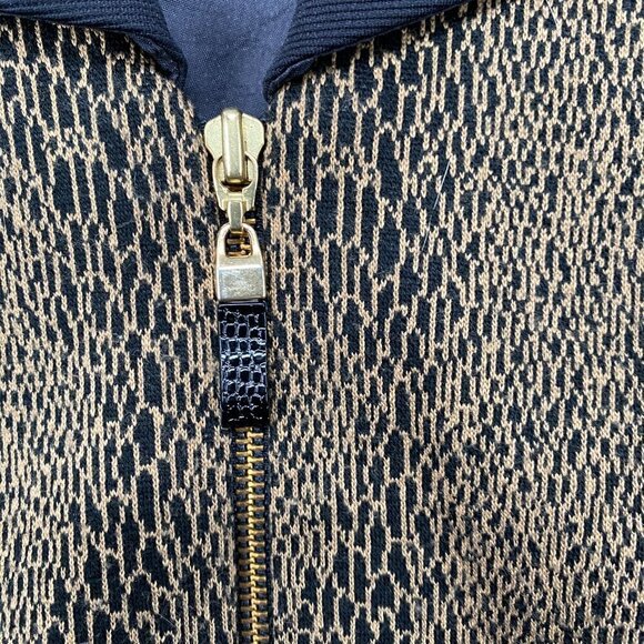Michel Antoni Jacket Womens Size 22W Black and Tan Leopard Design Vintage - Picture 3 of 10